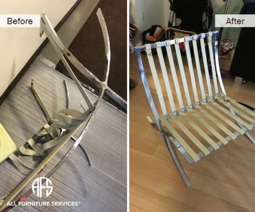 eames-knoll-chair-straps-web-leather-repair-replace-make-install-metal-frame-chrome-leg-welding